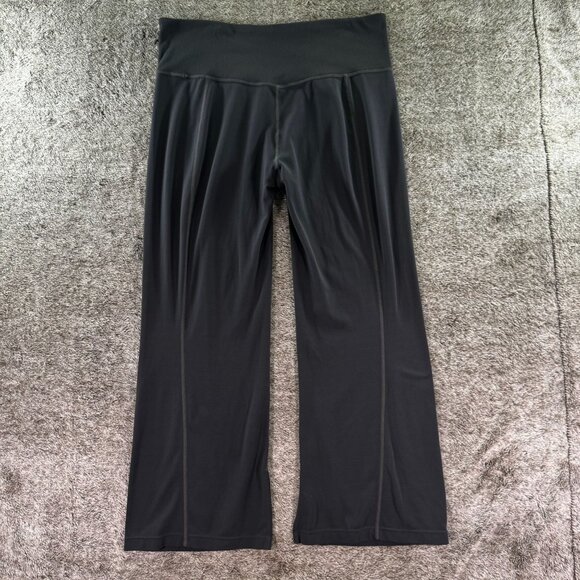 Athleta Barre Kickflare Cropped Flared Yoga Pants Sz L - Picture 11 of 11